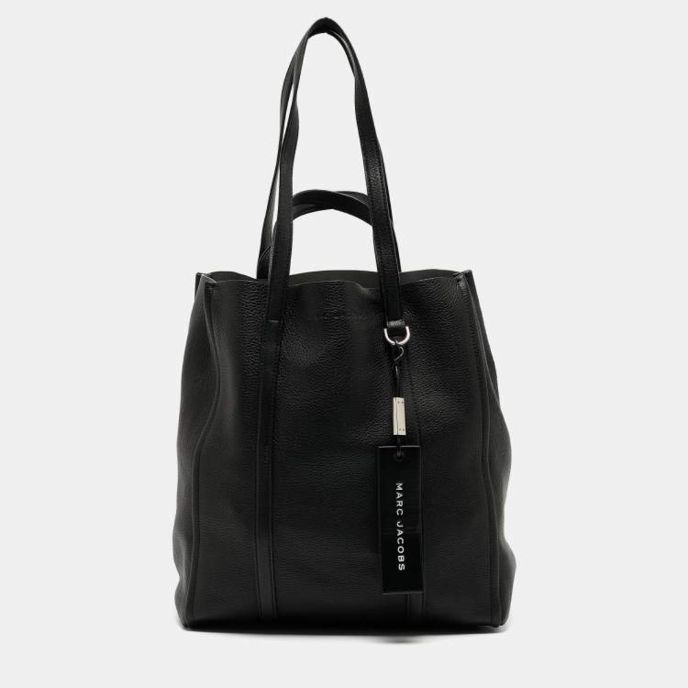 Marc Jacobs M0014439 Tag Tote Bag in black grained leather